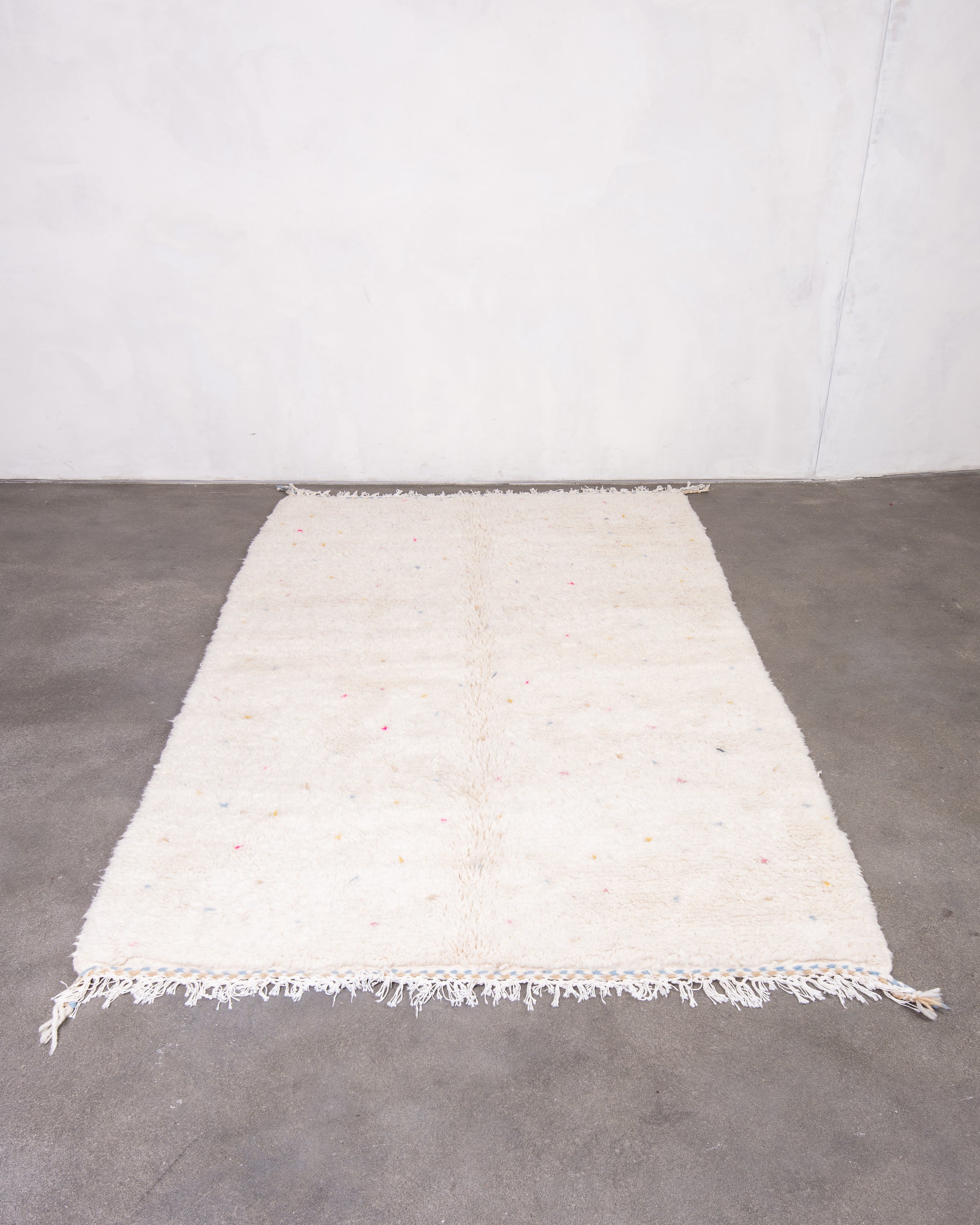 Modern designer handcrafted Berber rug from morocco Beniourain with beautiful colors and patterns